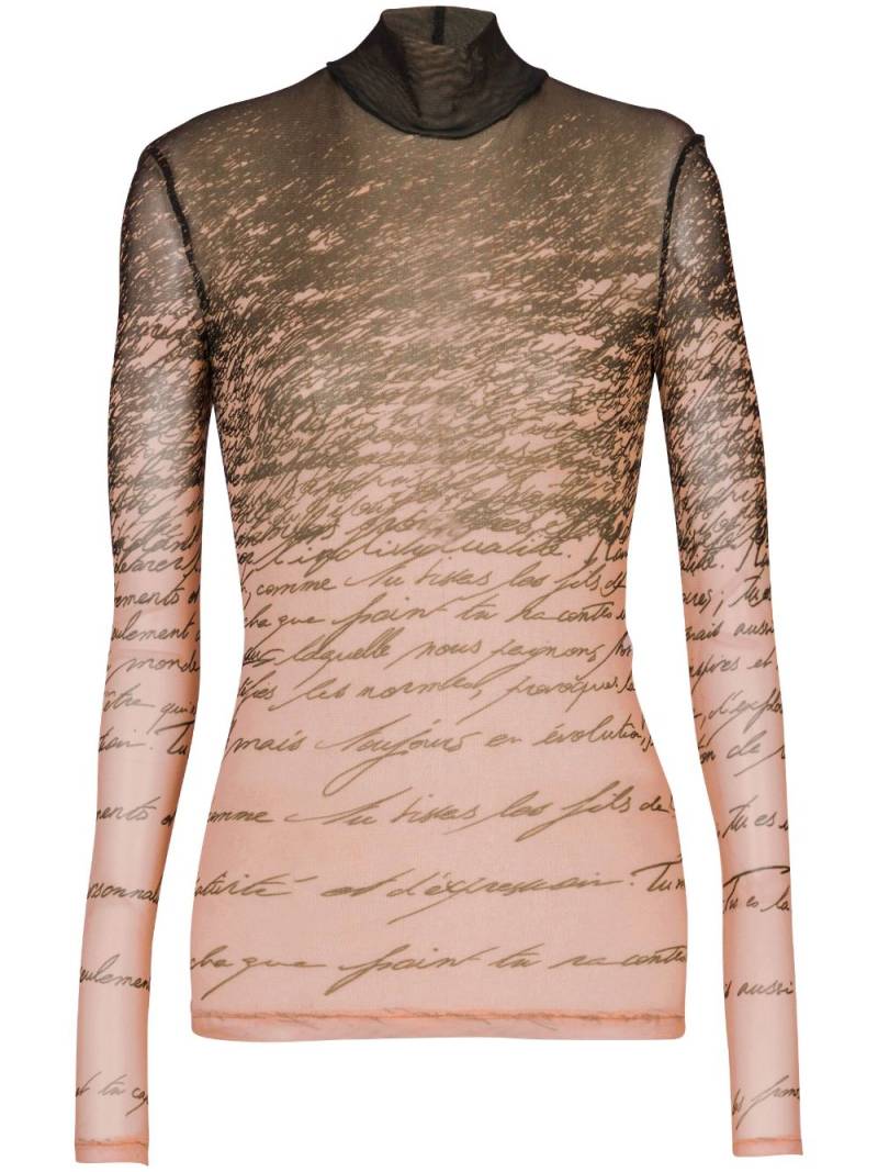 Balmain Love Letter-print top - Neutrals von Balmain