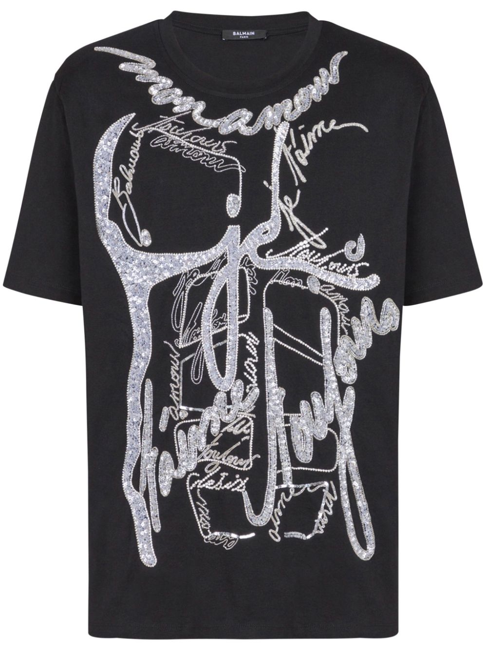 Balmain Love Letter t-shirt - Black von Balmain