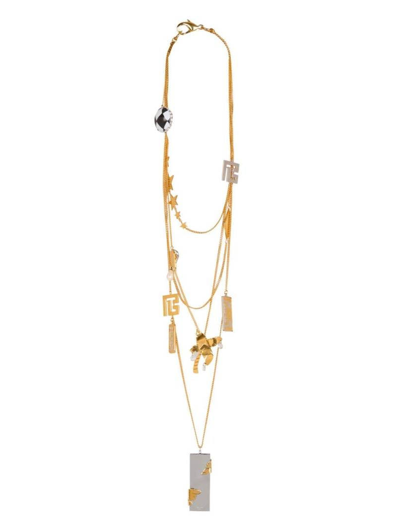 Balmain Miami embellished sautoir necklaces - Gold von Balmain