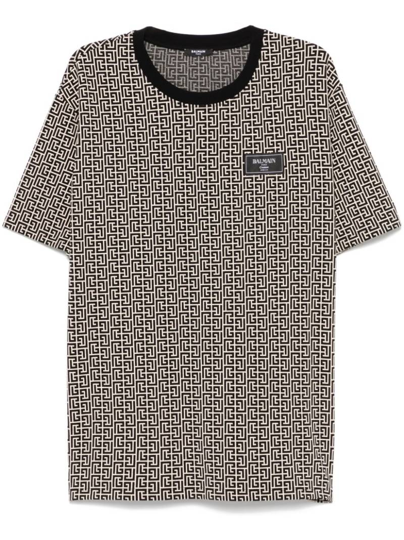 Balmain PB Labyrinth Jacquard T-shirt - Neutrals von Balmain