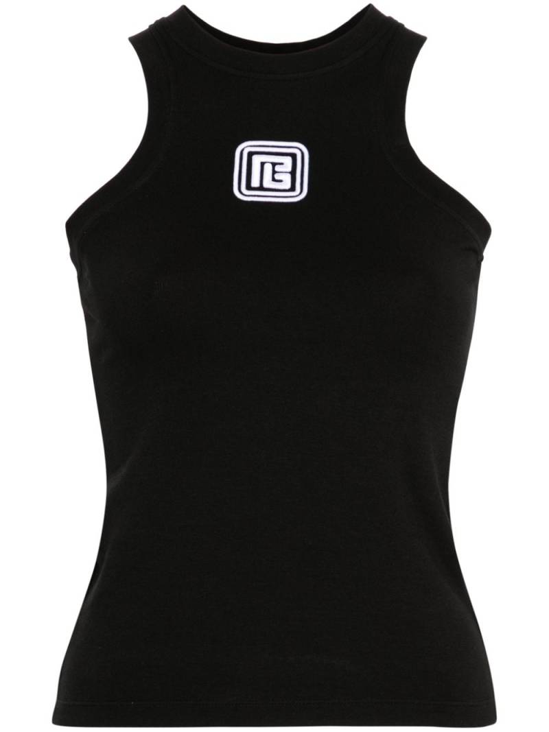 Balmain PB-monogram tank top - Black von Balmain