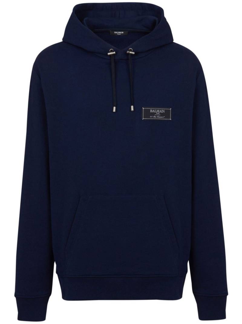 Balmain Pierre Balmain organic cotton hoodie - Blue von Balmain