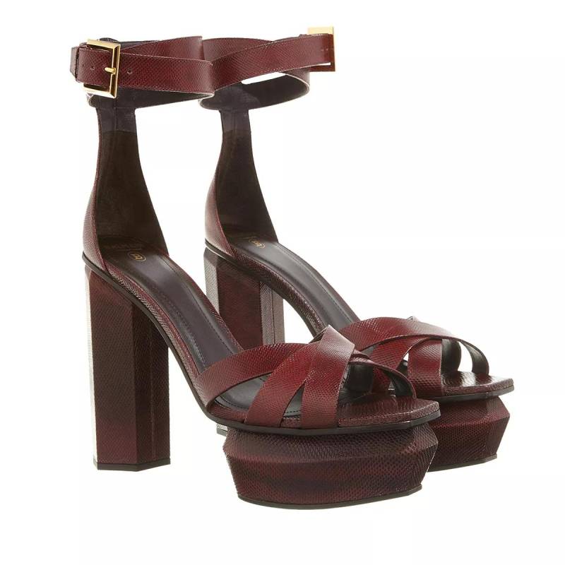 Balmain Sandalen - Ava Karung Platform Sandals Leather - Gr. 39 (EU) - in Rot - für Damen von Balmain