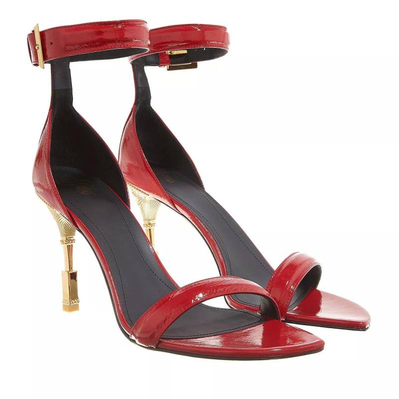 Balmain Sandalen - Moneta Sandals Patent Leather - Gr. 39 (EU) - in Rot - für Damen von Balmain