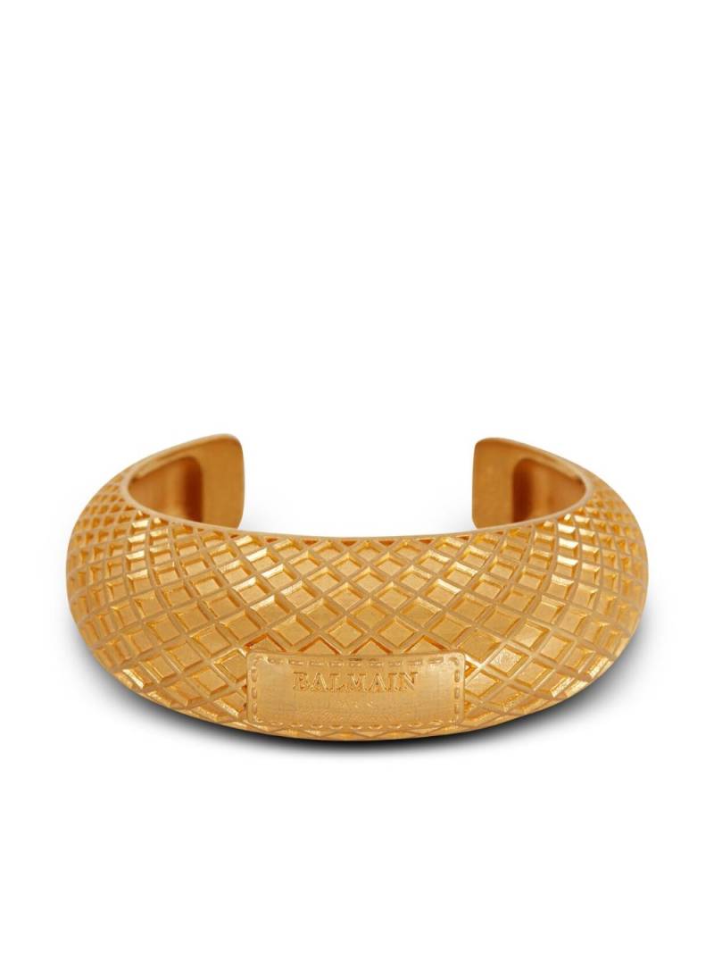 Balmain Signature Mesh logo-engraved bracelet - Gold von Balmain