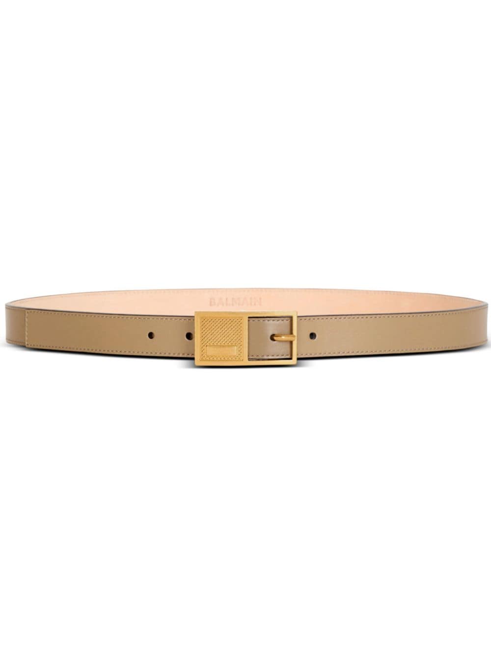 Balmain Signature leather belt - Brown von Balmain
