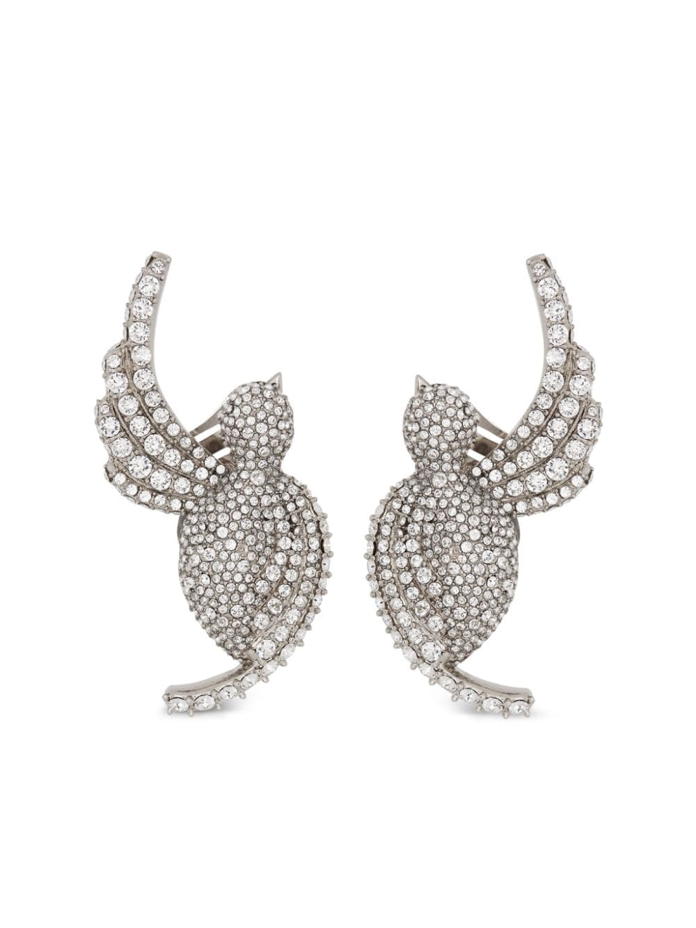 Balmain Swallow rhinestone-embellished earrings - Silver von Balmain