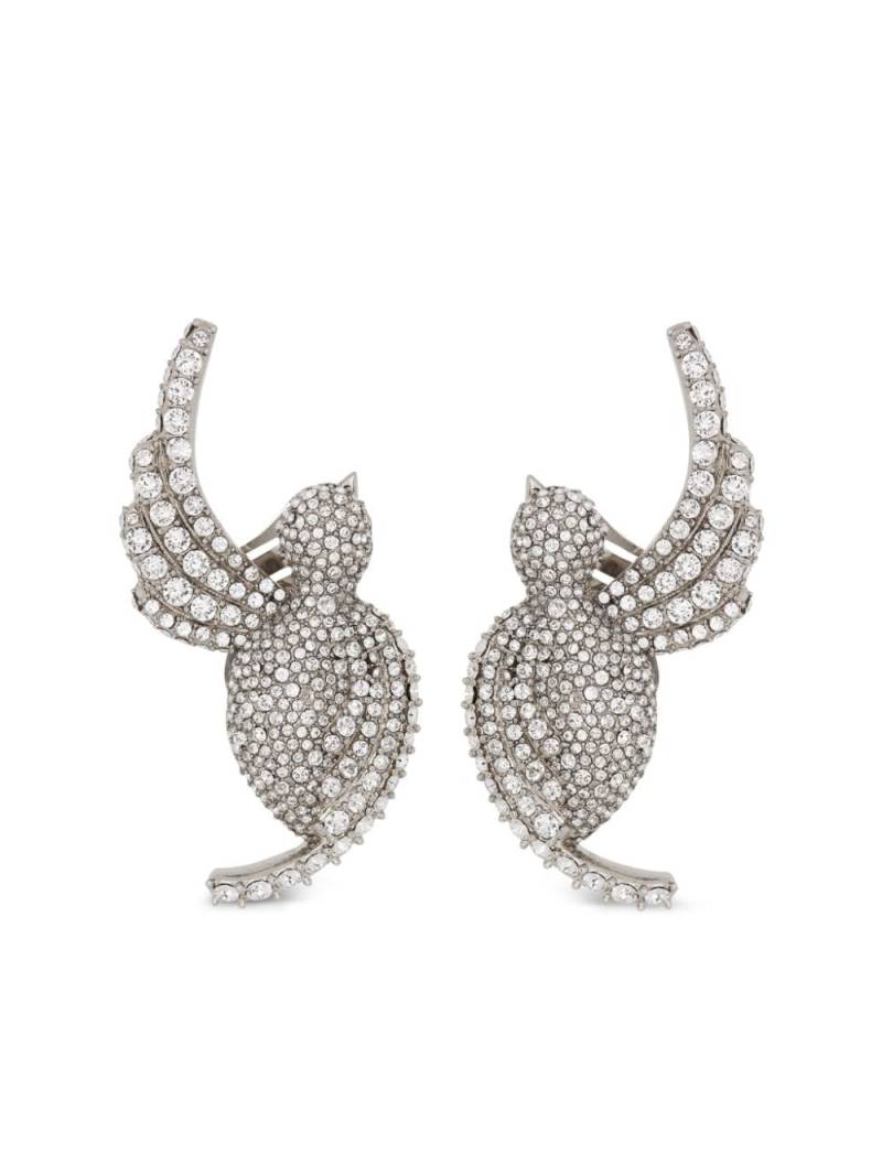 Balmain Swallow rhinestone-embellished earrings - Silver von Balmain