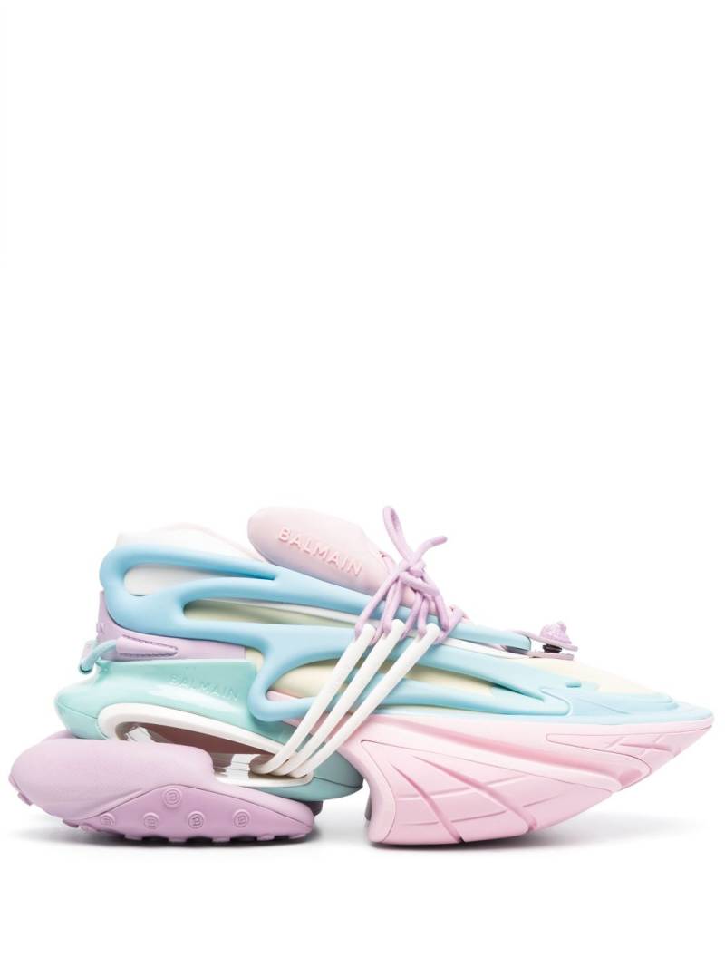 Balmain Unicorn colour-block sneakers - Blue von Balmain