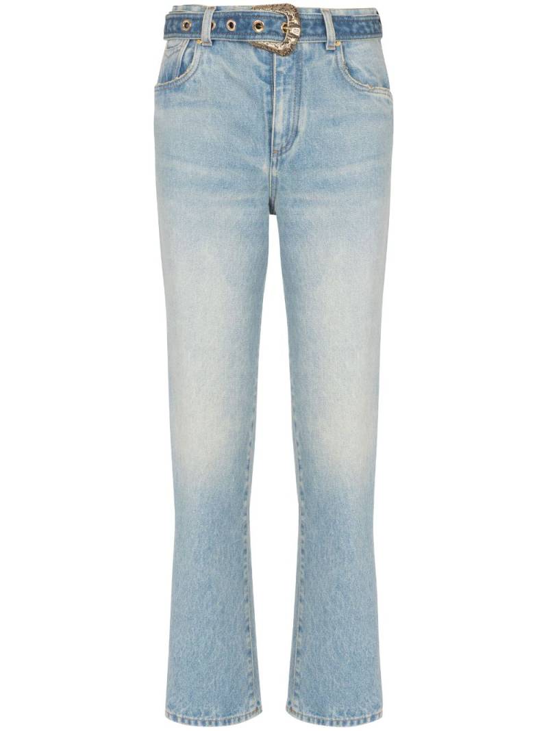 Balmain mid-rise straight-leg jeans - Blue von Balmain