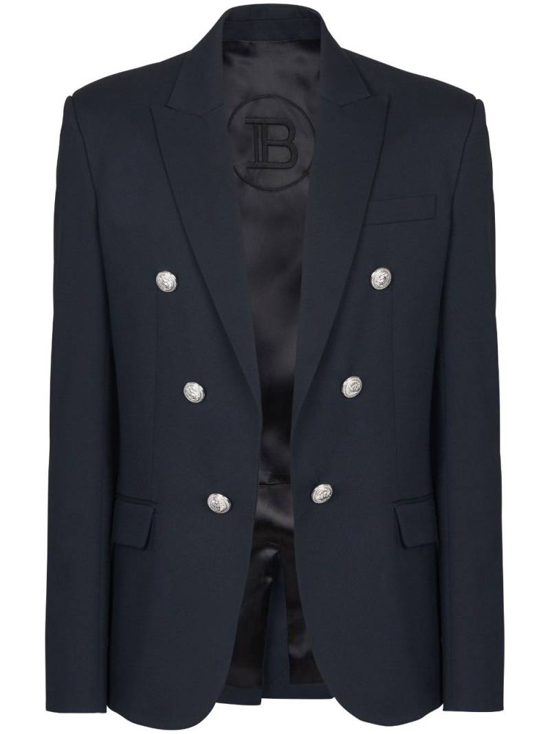 Balmain button-detailed wool blazer - Blue von Balmain