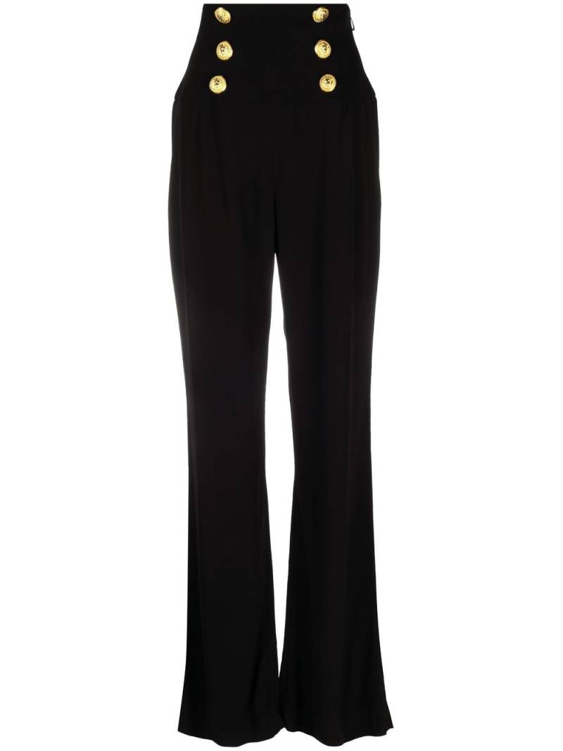 Balmain button-embellished high-rise trousers - Black von Balmain