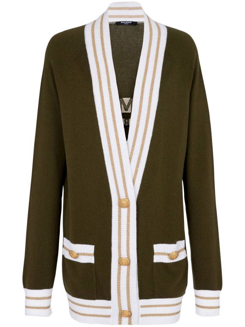 Balmain button-front knitted cardigan - Brown von Balmain