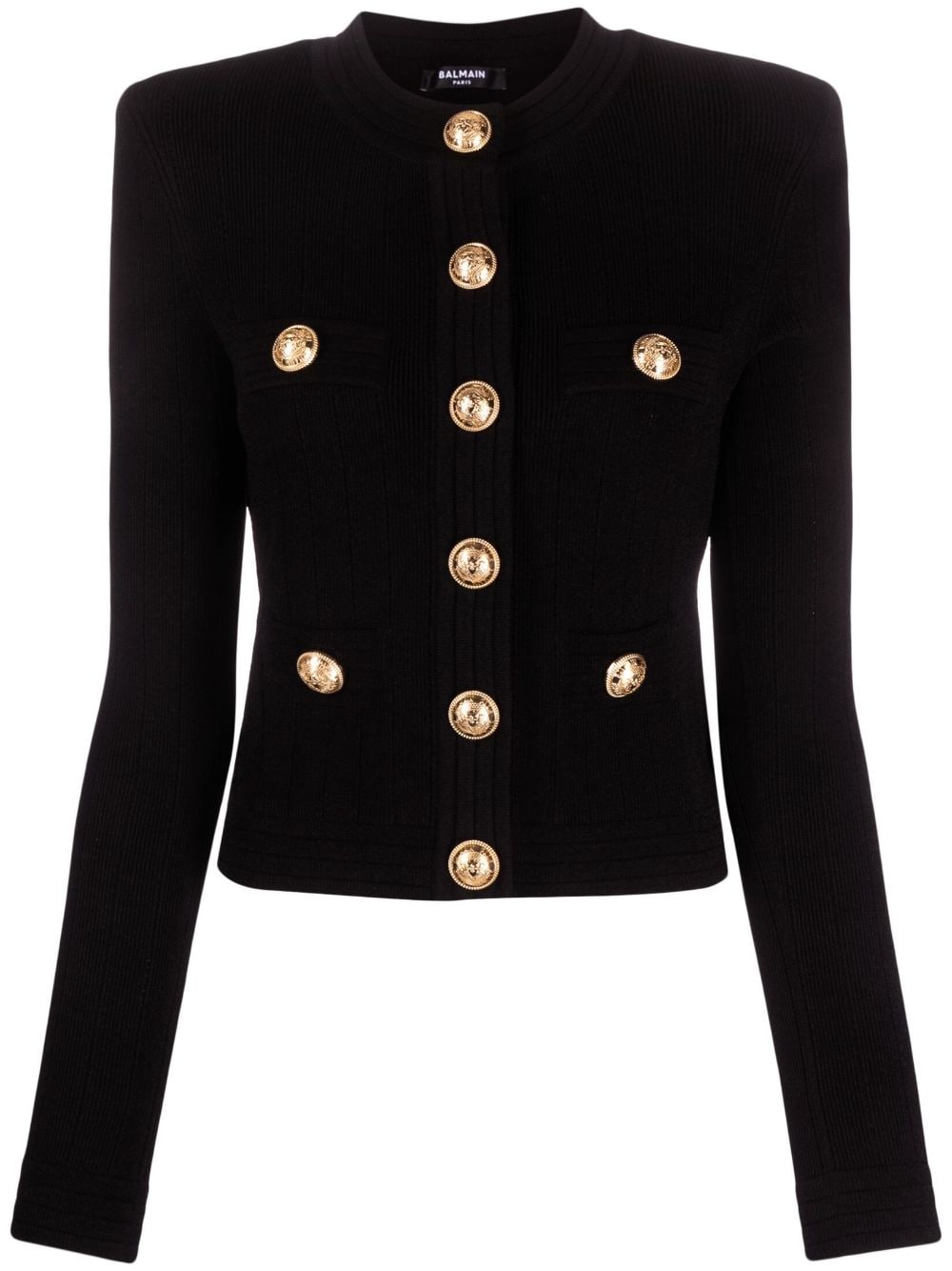 Balmain buttoned fine-knit cardigan - Black von Balmain