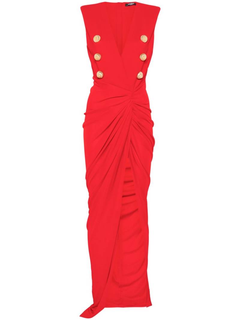 Balmain crepe tailored maxi dress von Balmain