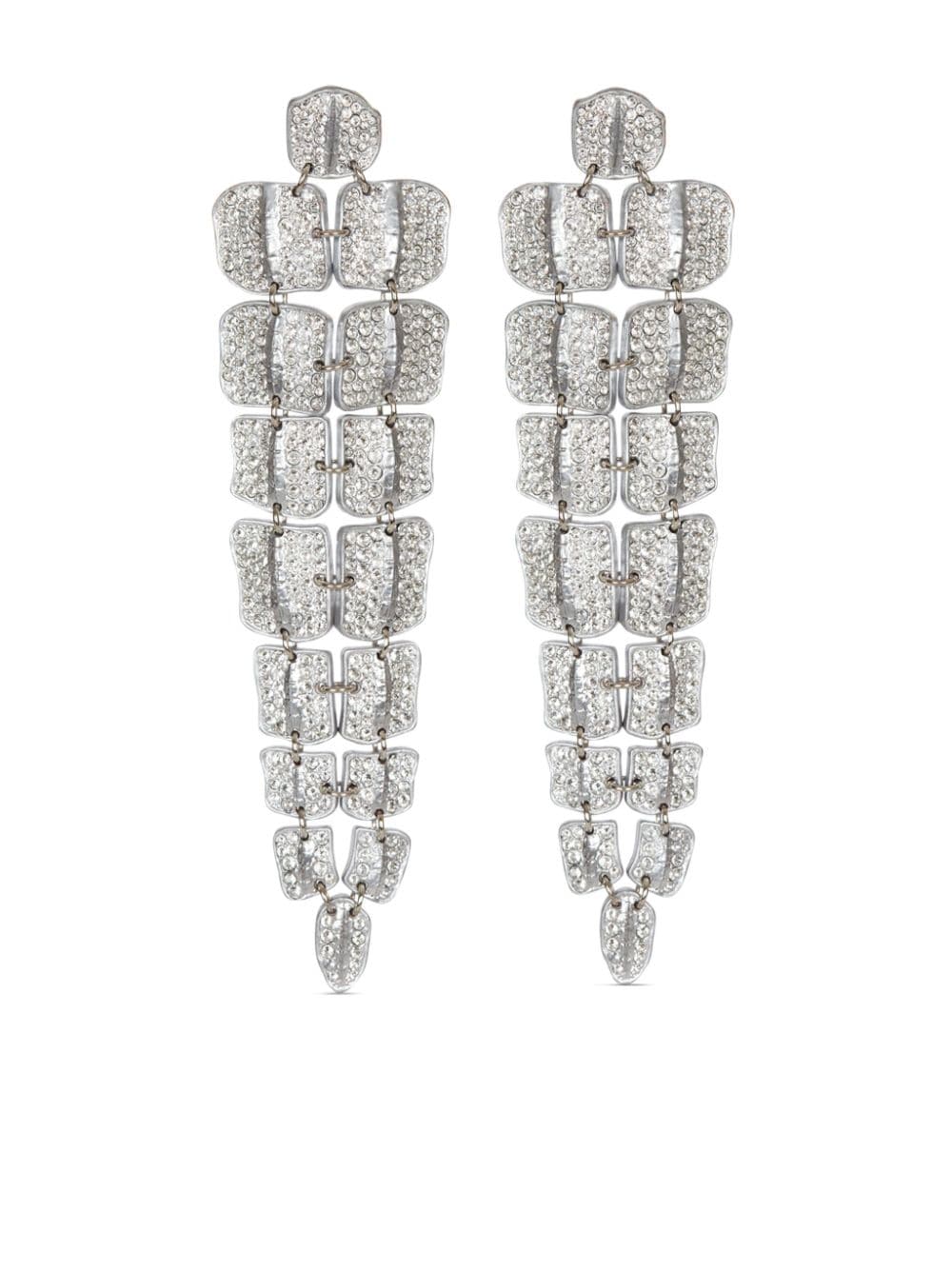 Balmain crystal-embellished drop earrings - Silver von Balmain