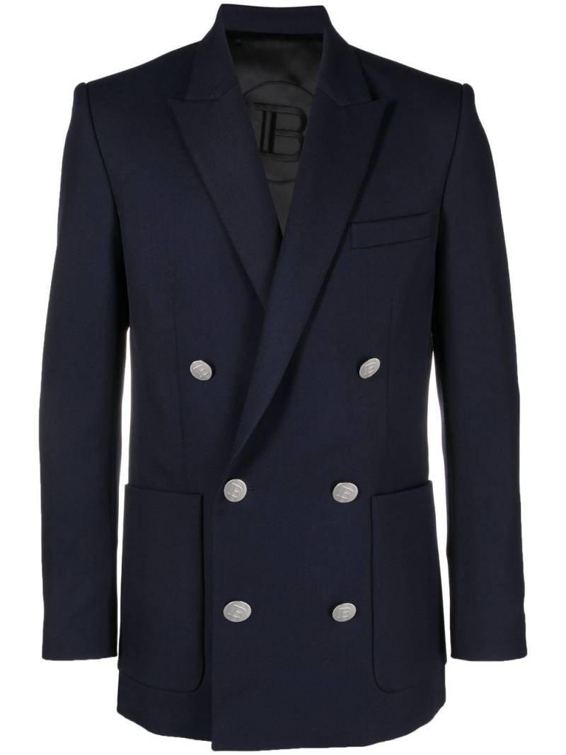 Balmain double-breasted blazer - Blue von Balmain