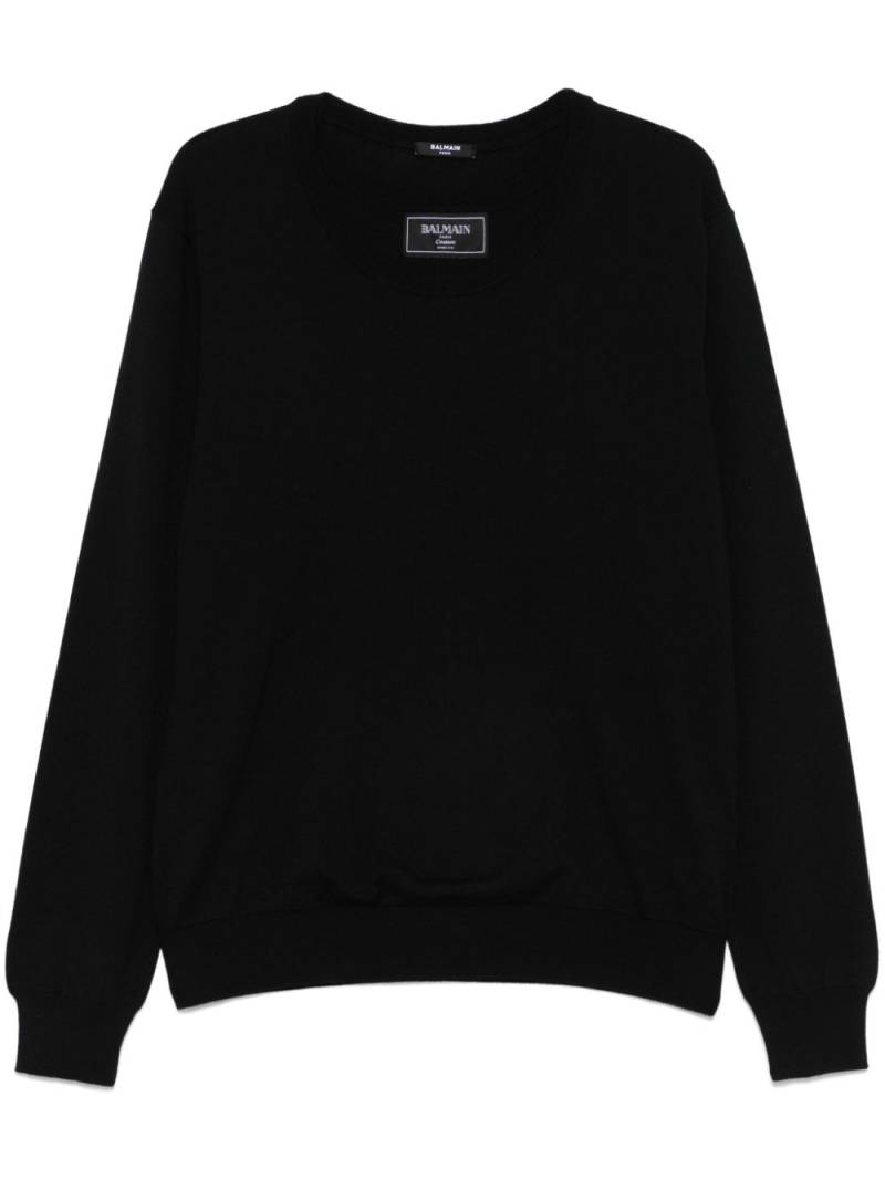 Balmain double-neck sweater - Black von Balmain