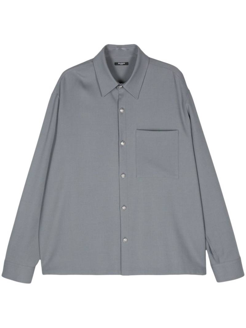 Balmain embossed-buttons shirt - Grey von Balmain