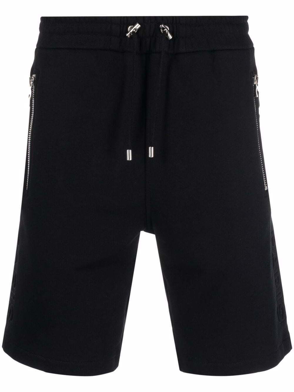 Balmain embossed-logo bermuda shorts - Black von Balmain