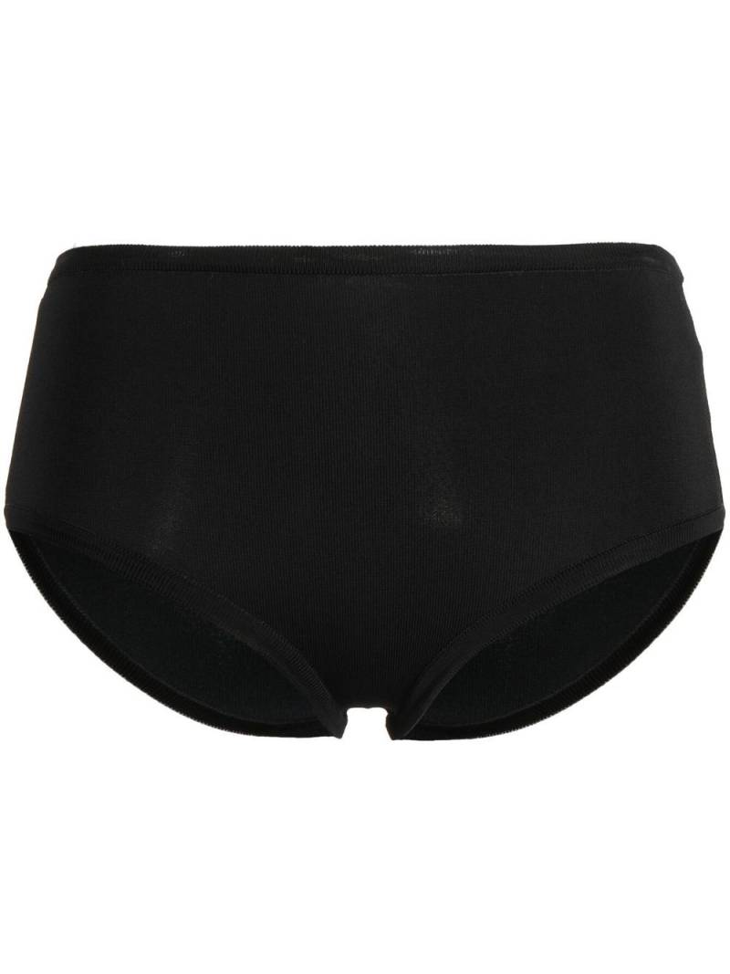 Balmain fine-ribbed mid-rise briefs - Black von Balmain