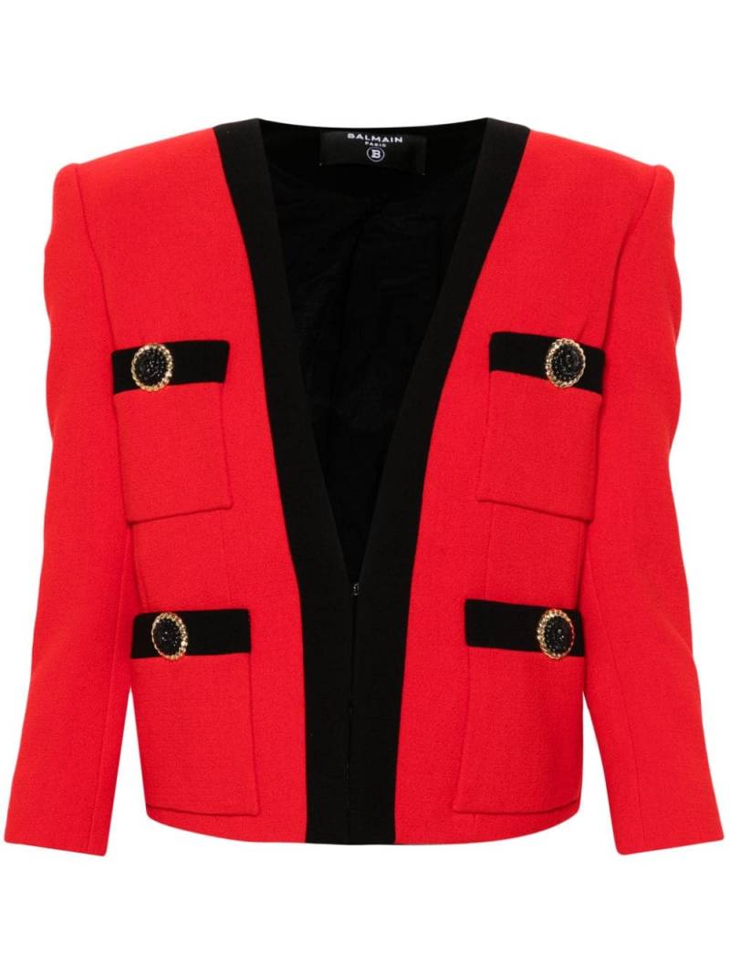 Balmain four-pocket wool jacket - Red von Balmain