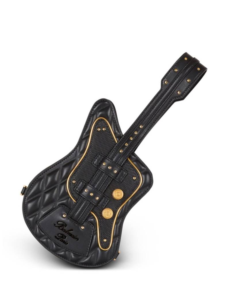 Balmain guitar shoulder bag - Black von Balmain