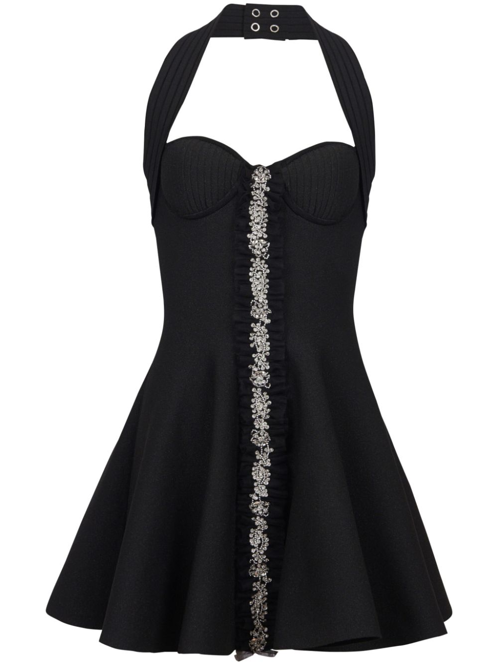 Balmain halterneck knit dress - Black von Balmain