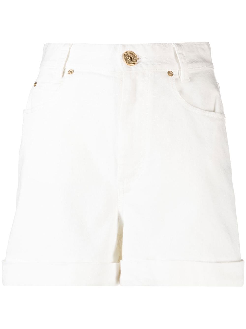 Balmain high-rise cotton shorts - White von Balmain