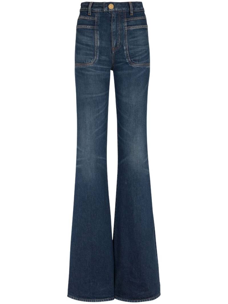 Balmain high-waisted flared jeans - Blue von Balmain