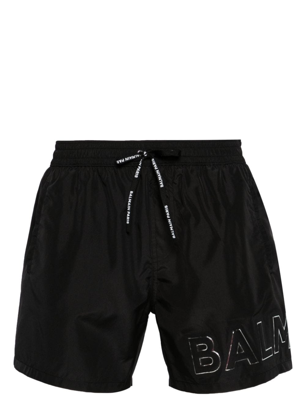 Balmain logo-appliqué swim shorts - Black von Balmain