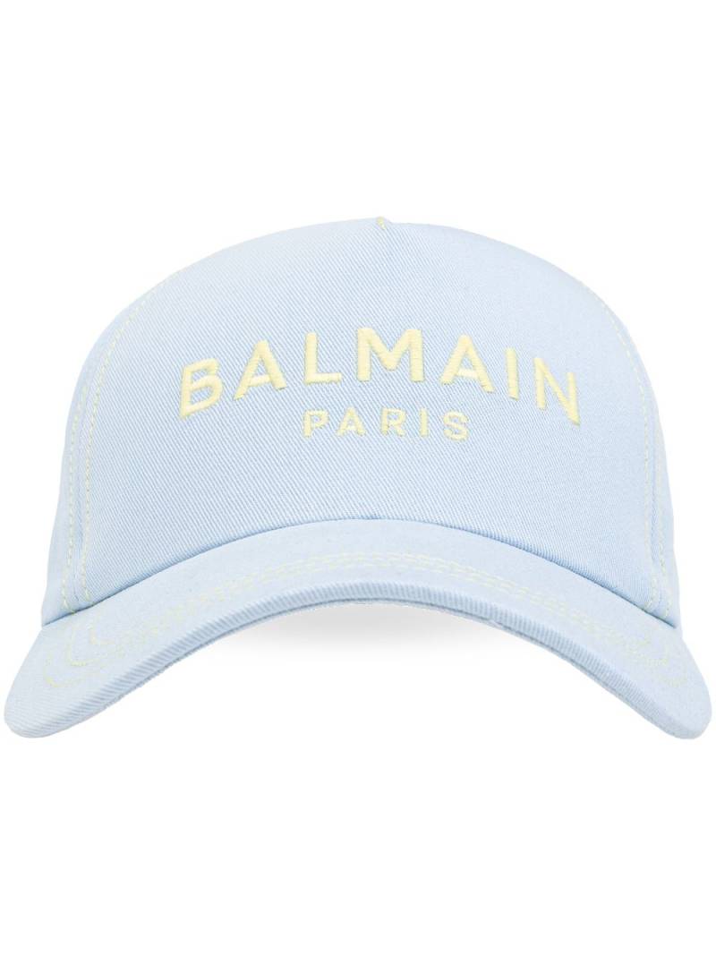 Balmain logo-embroidered baseball cap - Blue von Balmain