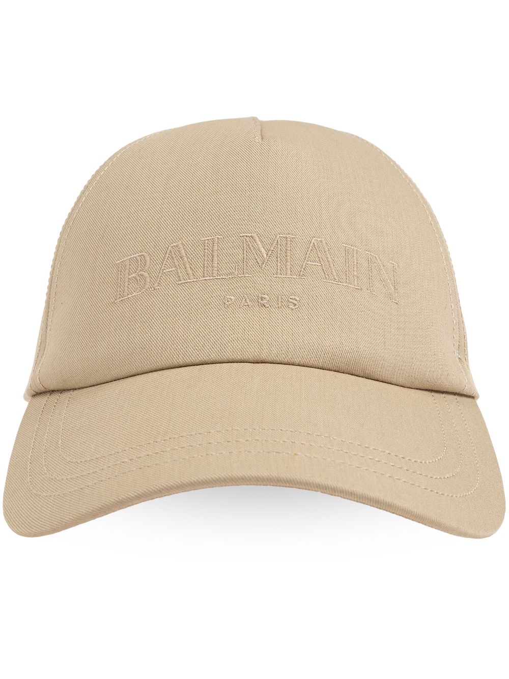 Balmain logo-embroidered cotton baseball cap - Neutrals von Balmain