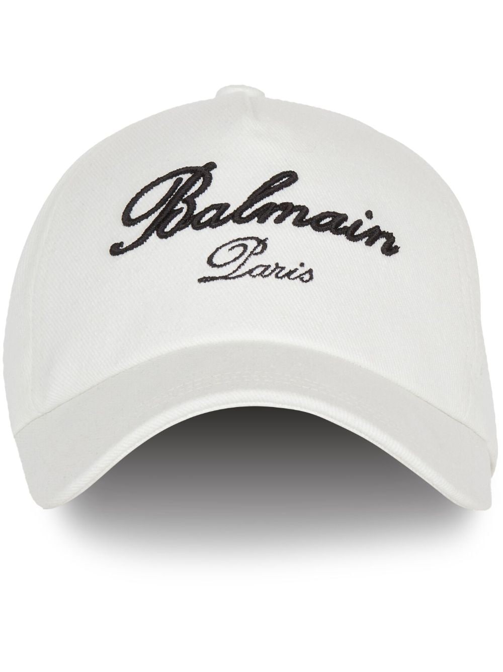 Balmain Signature-embroidered baseball cap - White von Balmain