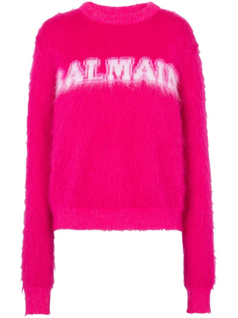 Balmain logo-jacquard jumper - Pink von Balmain