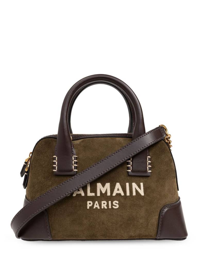 Balmain logo-patch tote bag - Green von Balmain