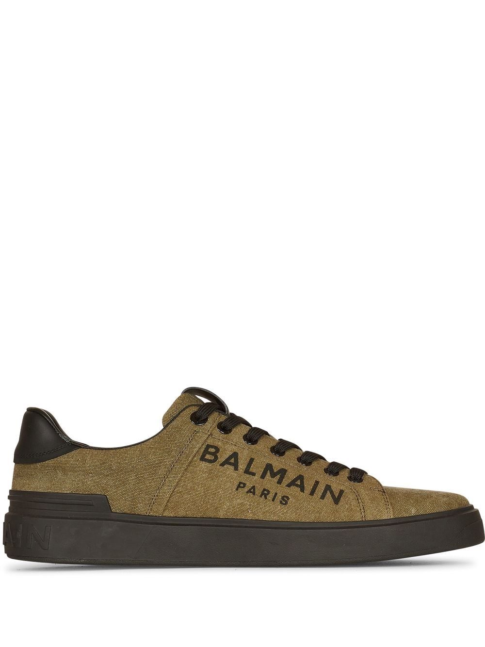 Balmain logo-print B-Court sneakers - Green von Balmain