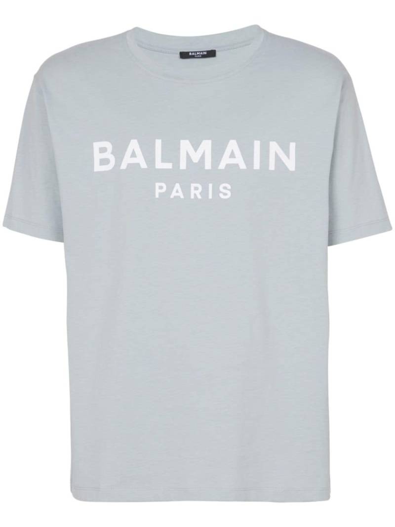 Balmain logo-print cotton T-shirt - Grey von Balmain