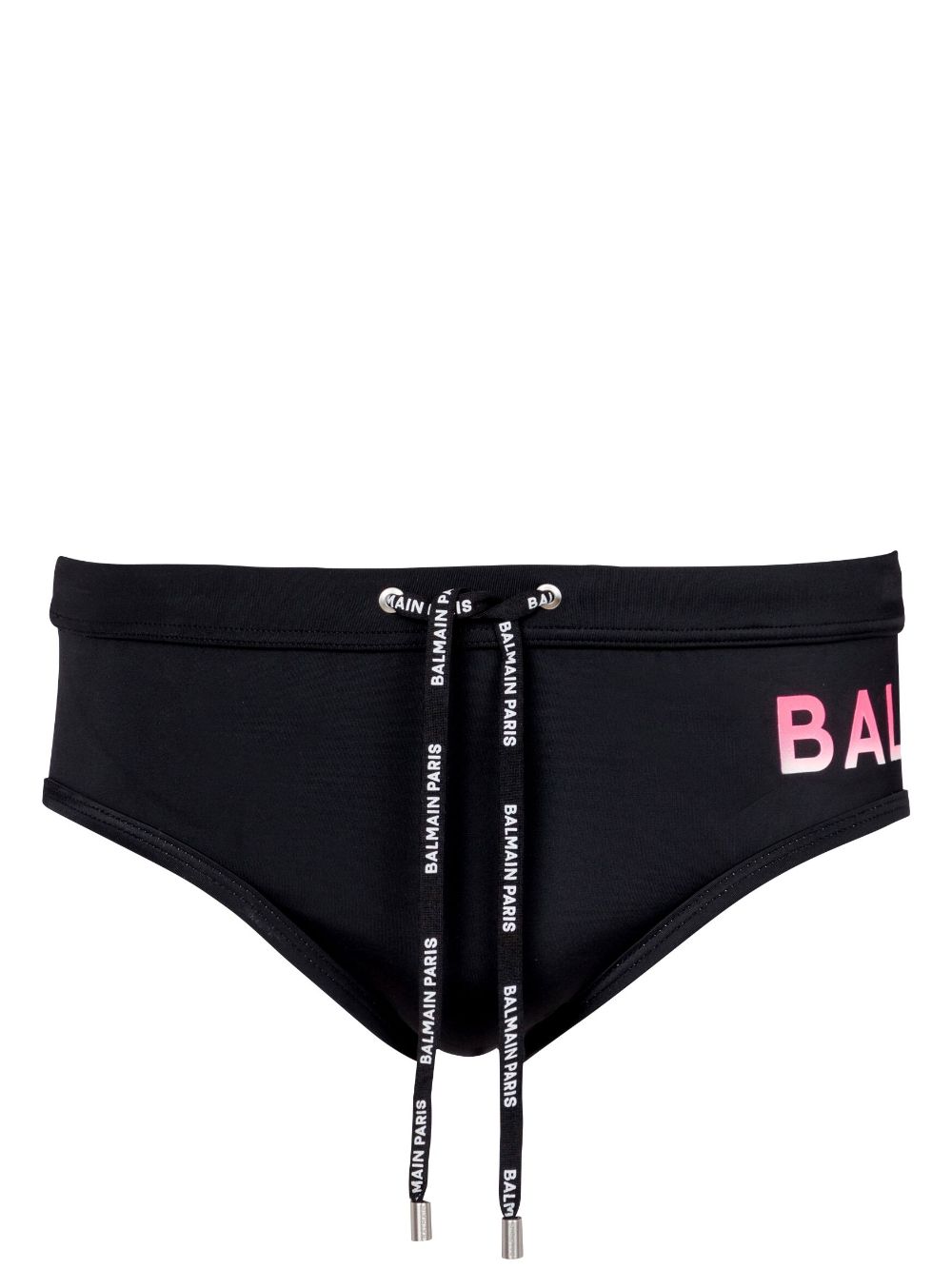 Balmain logo-print drawstring swim trunks - Black von Balmain