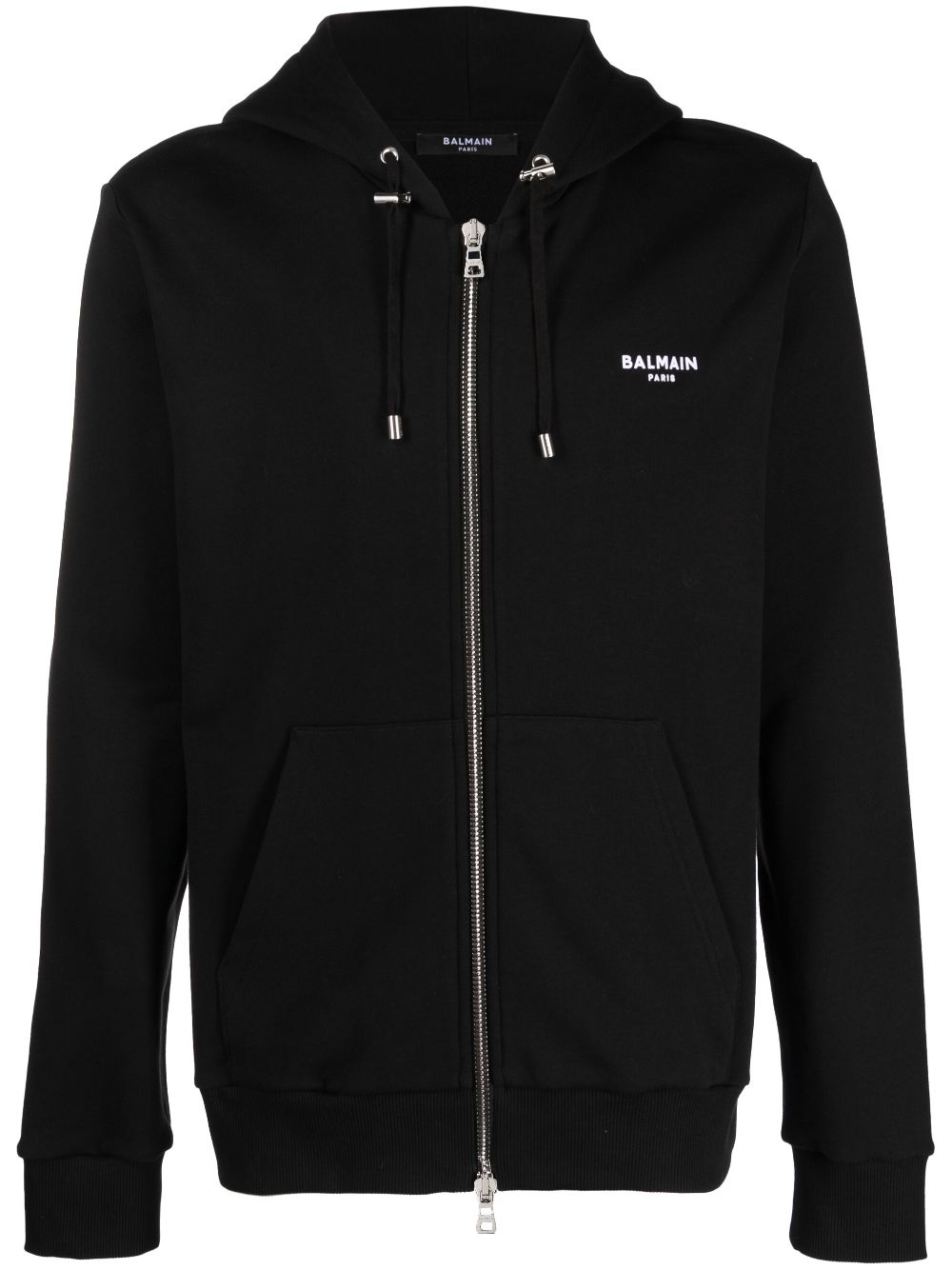 Balmain logo-print hoodie - Black von Balmain