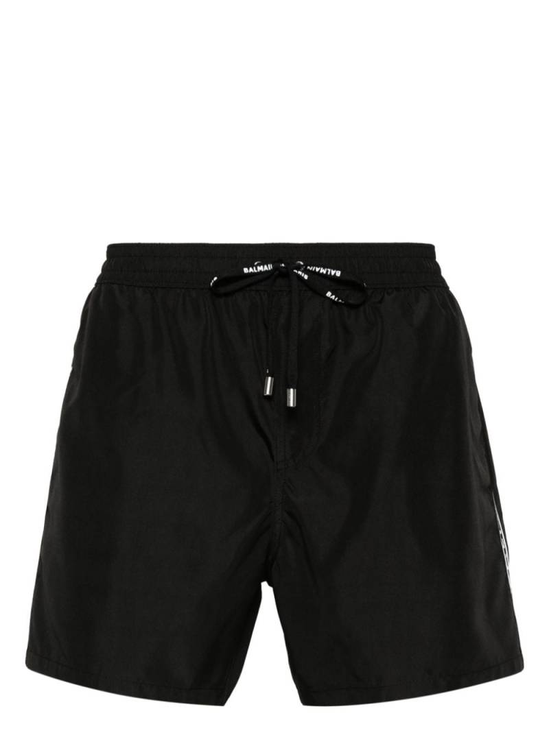 Balmain logo-print swim shorts - Black von Balmain