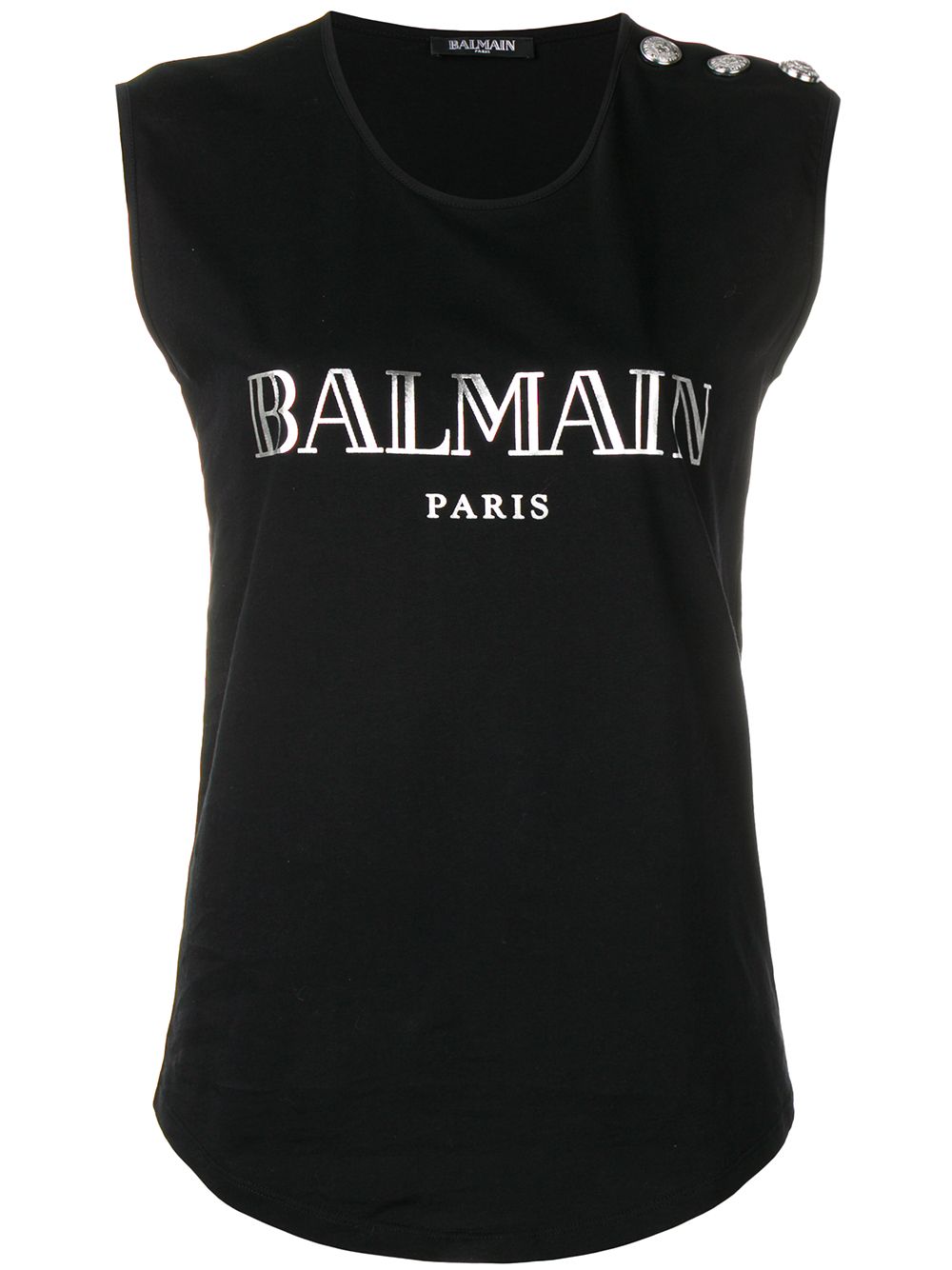 Balmain logo print tank top - Black von Balmain