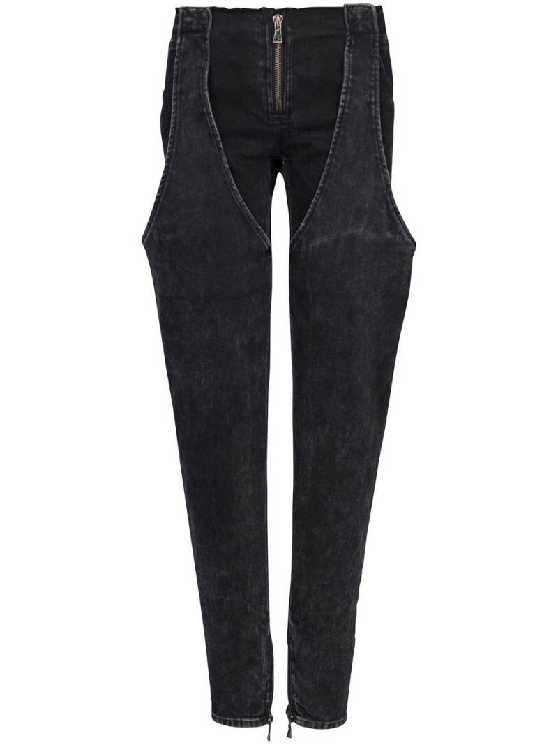 Balmain low-rise washed cotton jeans - Black von Balmain