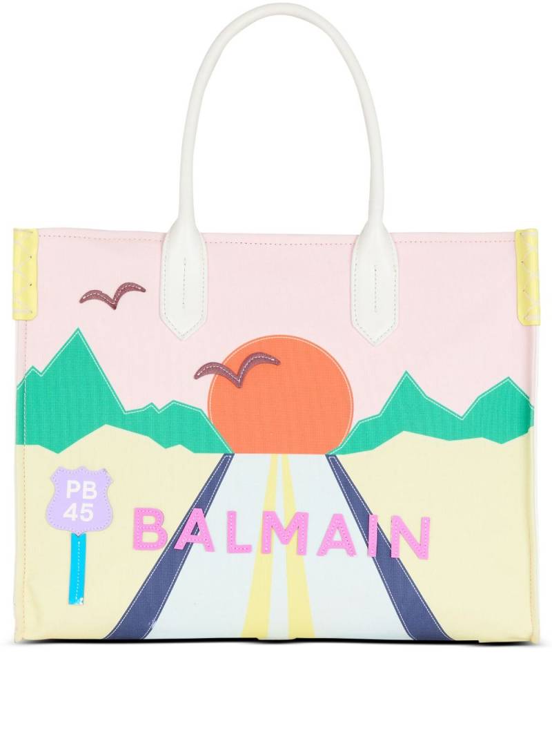 Balmain medium B-Army Postcard tote bag - Pink von Balmain