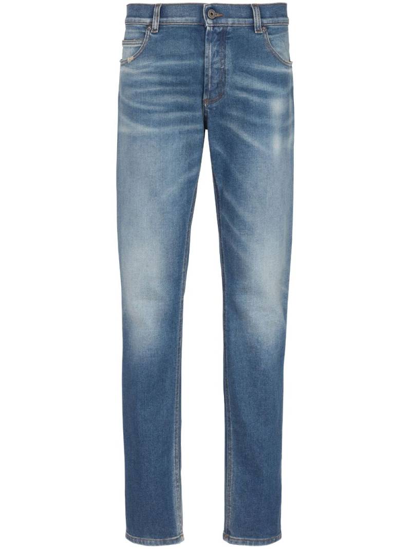 Balmain mid-rise slim-fit jeans - Blue von Balmain