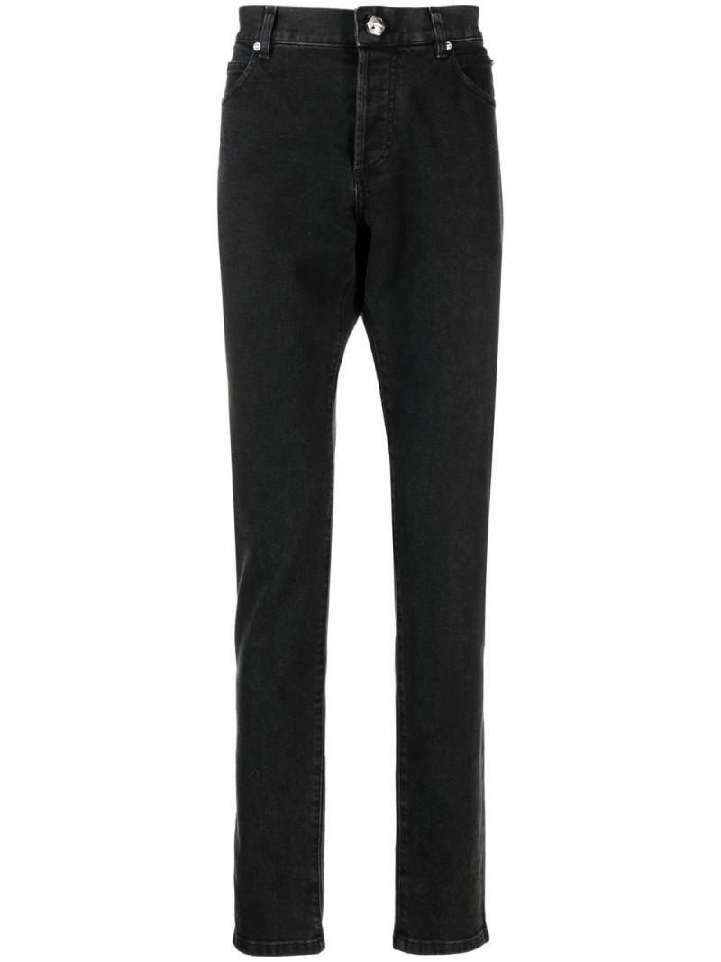 Balmain mid-rise straight-leg jeans - Black von Balmain