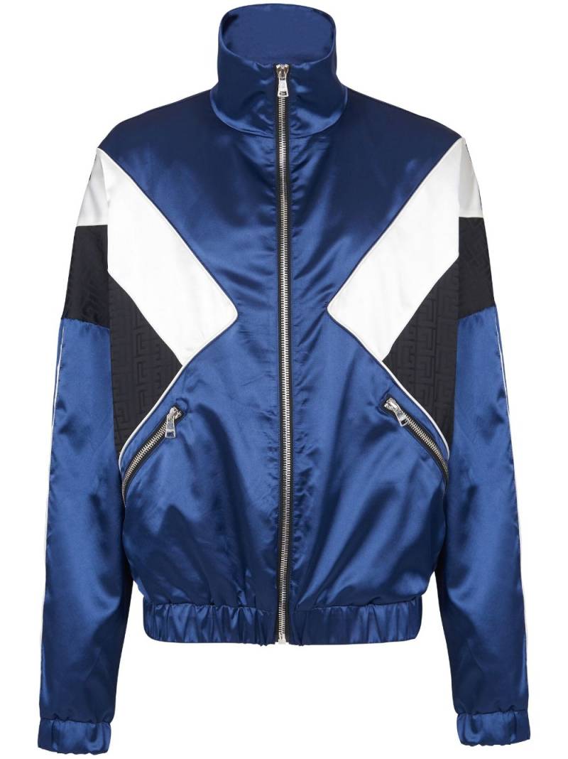 Balmain monogram-panel track jacket - Blue von Balmain