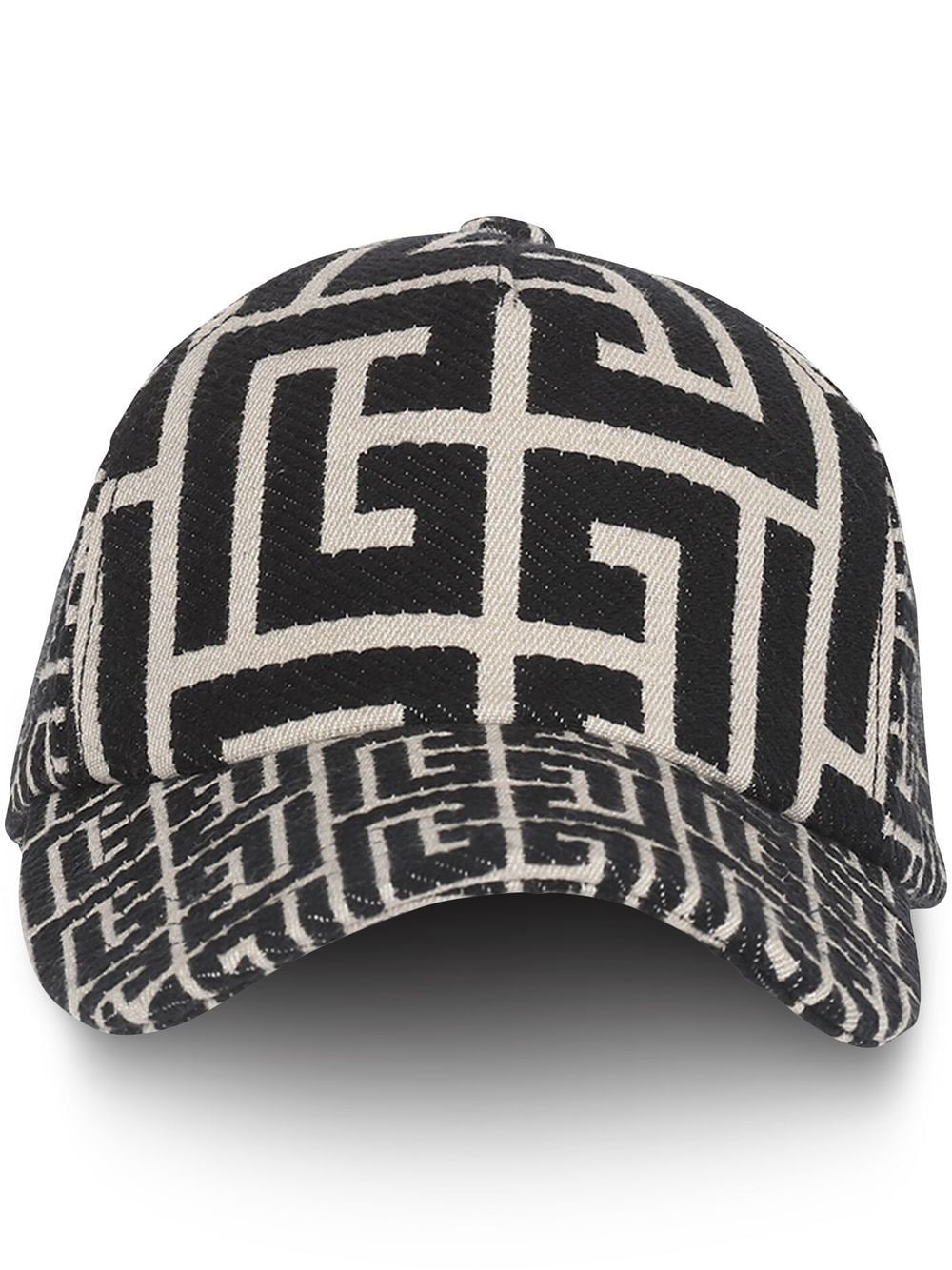 Balmain monogram-pattern baseball cap - Black von Balmain
