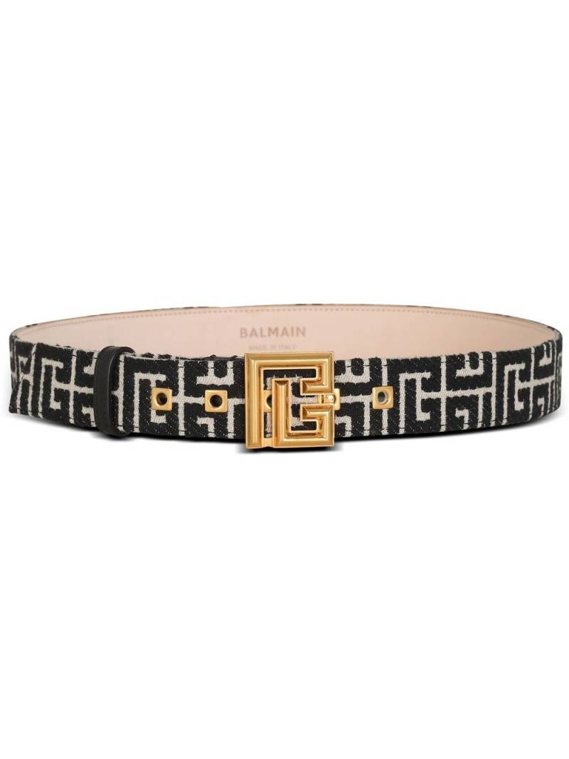 Balmain monogram-pattern belt - Black von Balmain