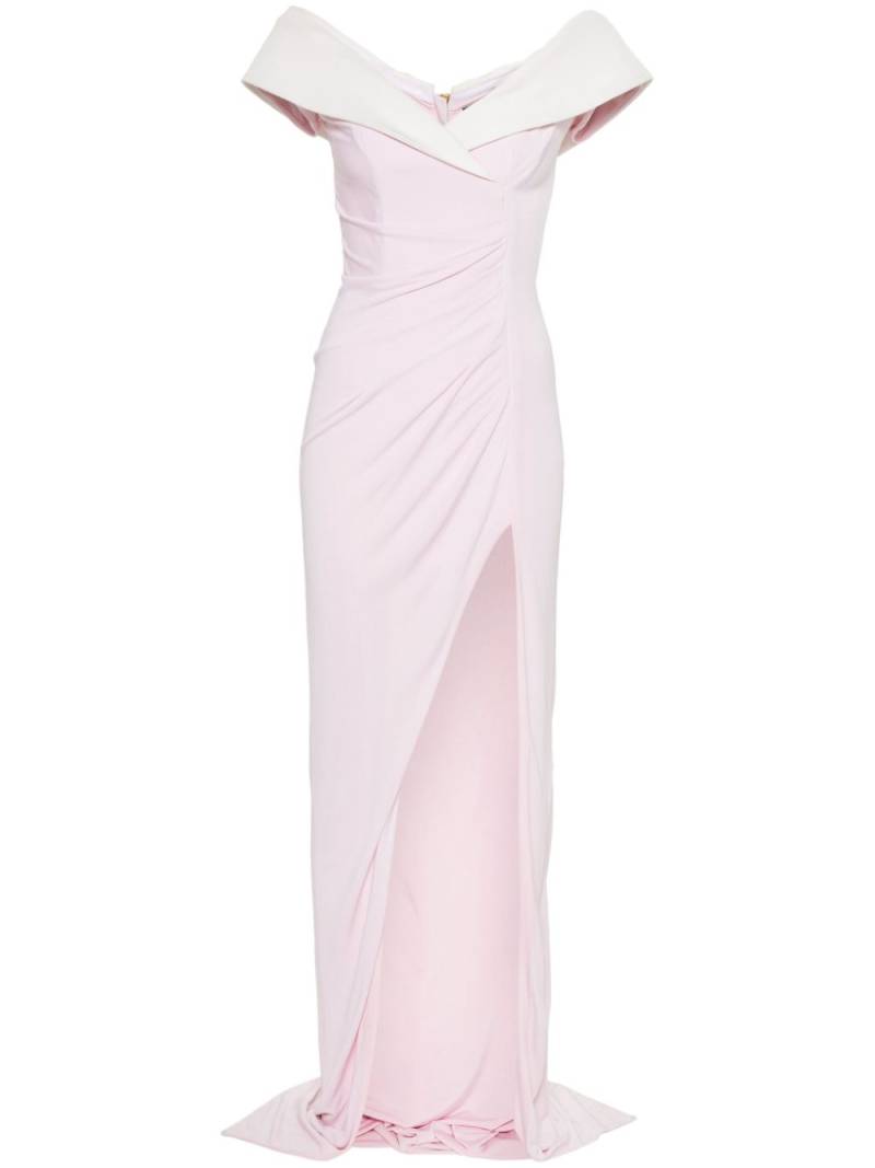 Balmain off-shoulder slit dress - Pink von Balmain